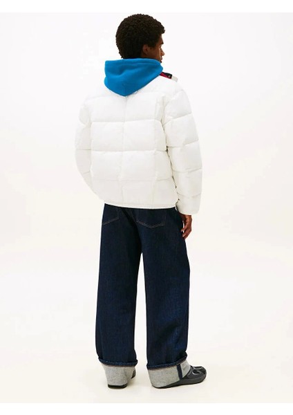 Tjm Dna Yakalı Şişme Erkek Beyaz Ceket DM0DM22041YBL fiyatları