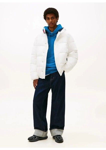 Tjm Dna Yakalı Şişme Erkek Beyaz Ceket DM0DM22041YBL modelleri