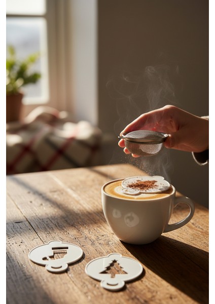 Kahve Şablonu, Kahve Süsleme Seti, Tatlı Süsleme Seti, 4'lü Set fırsatları