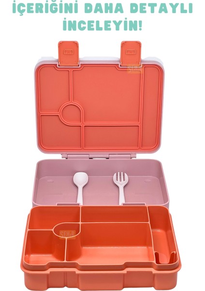 Bento 1300ML Lunchbox Yeni Koleksiyon Tek Katlı 4 Bölmeli Abs Plastik Çocuk Sefer Tası Yemek Kutusu modelleri