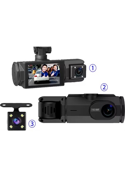 S2 Full Hd Wifi 140° Geniş Açı Gece Görüşlü Araç Içi Kamera Geri Görüş Kamera Hediye (3 Kameralı indirimleri