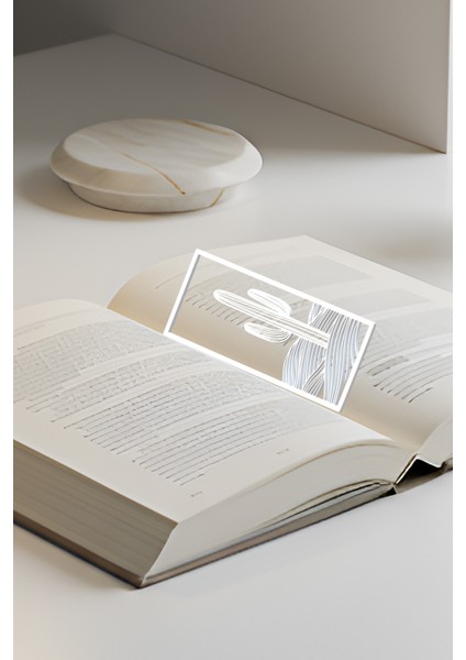 Kaktüs Kitap Ayracı, Modern Tasarım, Hafif ve Şık 2’li, Siyah ve Beyazın Modern Uyumu fiyatları