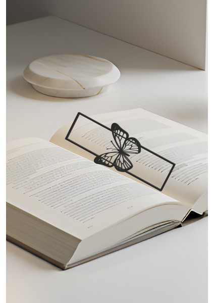 Kelebek Kitap Ayracı, Modern Tasarım, Hafif ve Şık 2’li, Siyah ve Beyazın Modern Uyumu fiyatları
