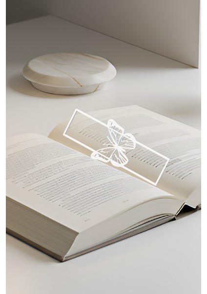 Kelebek Kitap Ayracı, Modern Tasarım, Hafif ve Şık 2’li, Siyah ve Beyazın Modern Uyumu modelleri