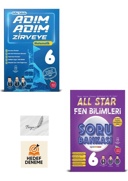 Newton 6.sınıf Adım Adım Matematik All Star Fen Bilimleri Soru Bankası Hedef Deneme