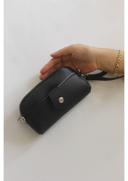 Dexy Siyah Fermuarlı Bilek Askılı Cüzdan modelleri