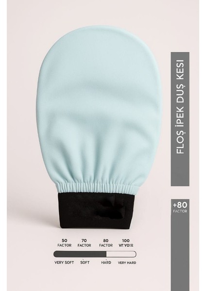 Ekru Banyo Duş Kesesi Peeling Eldiveni %100 Floş Ipek Normal Ciltler Için