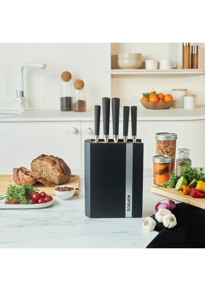 Samuray Kyoto Standlı 25 Japon Çeliği 6 Parça Bıçak Seti