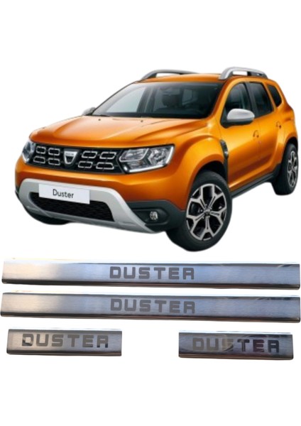Dacia Duster Krom Kapı Eşiği Takımı 4 Kapı 2018 ve Üzeri Paslanmaz Çelik