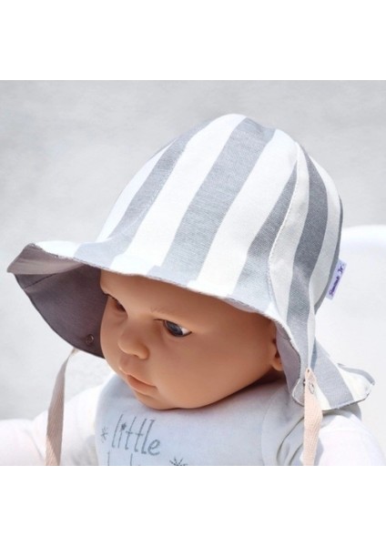 Çift Taraflı Bağlamalı Keten Görünümlü Bebek Bucket Şapka fiyatları