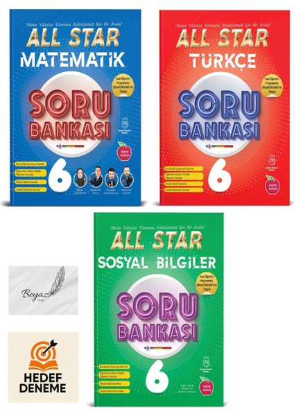 Newton 6.sınıf All Star Matematik Türkçe Sosyal Bilgiler Soru Bankası Hedef Deneme