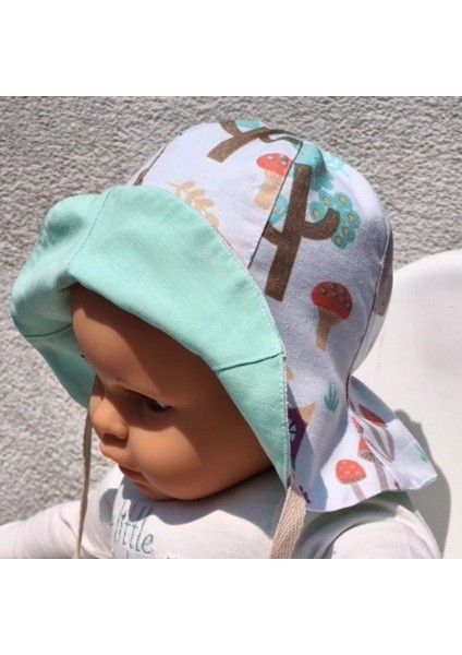 Çift Taraflı Bağlamalı Keten Görünümlü Bebek Bucket Şapka fiyatları