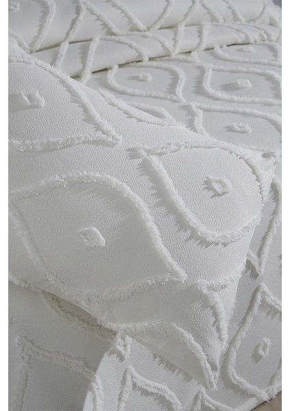 Pirot 3 Parça Çift Kişilik Pike Takımı Krem indirimleri