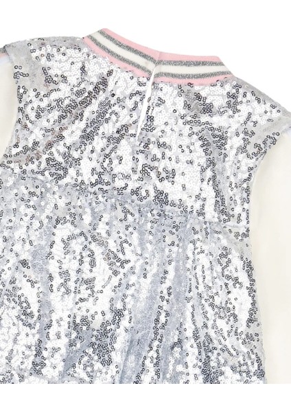 Kız Çocuk Örme Şerit Kollu Payetli Elbise MNT25K232 modelleri