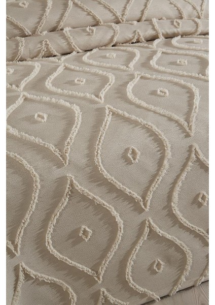 Pirot 3 Parça Çift Kişilik Pike Takımı Bej modelleri