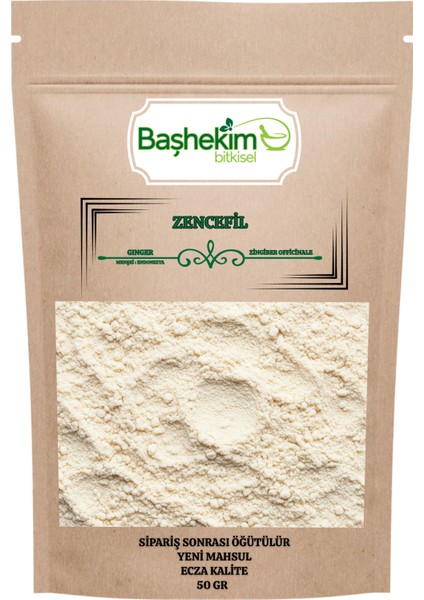 Zencefil Öğütülmüş Toz Sipariş Sonrası Öğütülür Yağı Alınmamış Karışım Içermez 50 gr
