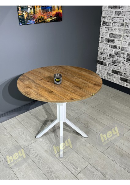 Pars 2 Kişilik Yuvarlak Mutfak Yemek Masası Takımı 2+1 Ceviz Kazayağı Kumaş 70 cm modelleri