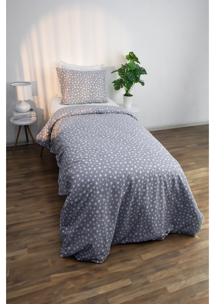 Mimosa Tek Kişilik Nevresim Seti - Gri