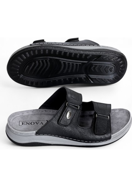 Şık ve Rahat Erkek Terlik – Ortopedik Taban-Gri modelleri