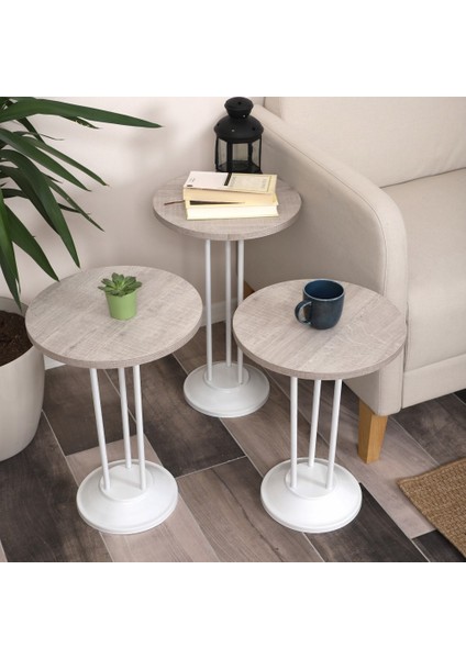 Marbella Zigon Sehpa Mdf Tabla Alt Mekanizma Demir Beyaz Renk fiyatları