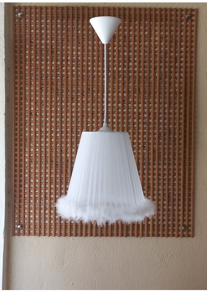 Beyaz Avize Kumaş Kaplama M-75 Yatak Odası Çocuk Odası Genç ve Bebek Odası Avize Aydınlatma Sarkıt fiyatları