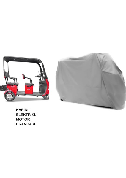 Kuba Optimus Max Kabinli 3 Tekerlekli Motor Brandası Su Geçirmez Branda