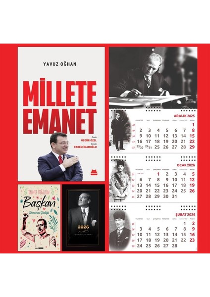Millete Emanet ve Yalnız Değilsin Başkan - Istikbal Ajanda - Imza Duvar Takvimi