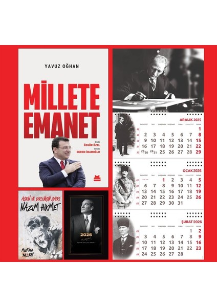 Millete Emanet ve Nazım Hikmet - Istikbal Ajanda - Imza Duvar Takvimi