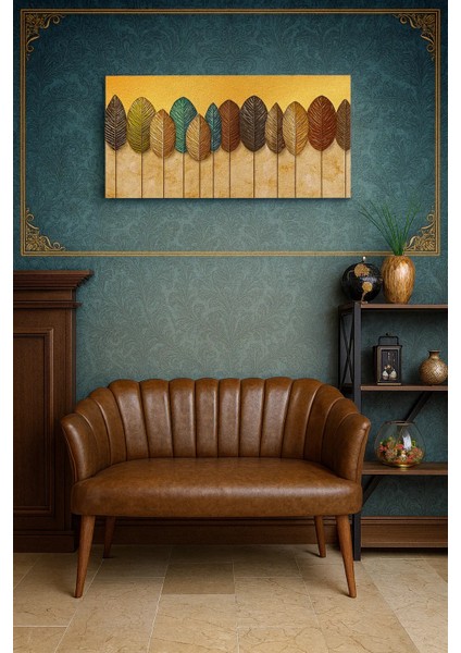 - Papatya Ikili Koltuk Kanepe - Deri Kumaş - Gürgen Iskelet - Acı Kahve