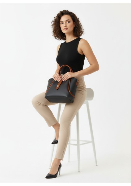 Siyah-Taba Kadin Yavrulu Omuz Çanta fiyatları