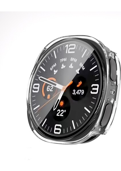 Samsung Galaxy Watch 8 44mm Sert PC Kasa ve Ekran Koruyucu Zore Watch Gard 38