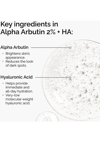 Alpha Arbutin 2% + Ha Serum 30ML modelleri