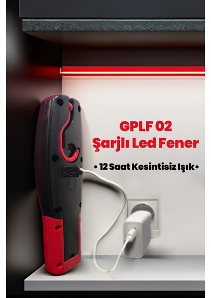 Şarjlı LED Fener GPLF02 modelleri