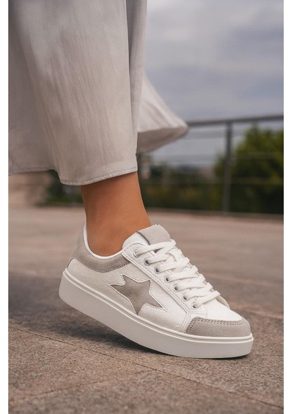 Günlük Kadın Sneaker Bağcıklı Detaylı Yüksek Taban Rahat Ayakkabı fiyatları