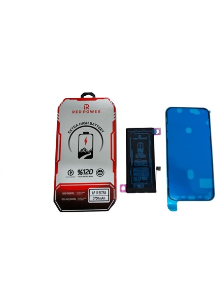 Red Power Iphone 11 Batarya Pil Güçlendirilmiş 3750MAH