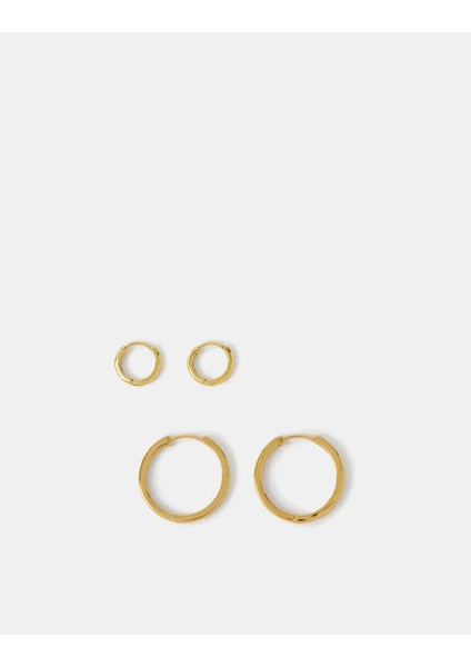 Z Basic Halka Küpe Set x 2 Altın Kaplama fiyatları