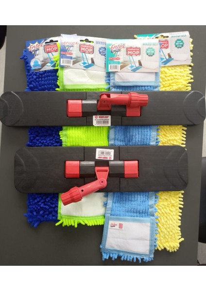 Mikrofiber Makarna Mop ve Mop Aparatları Seti (50 cm ve 60 Cm)