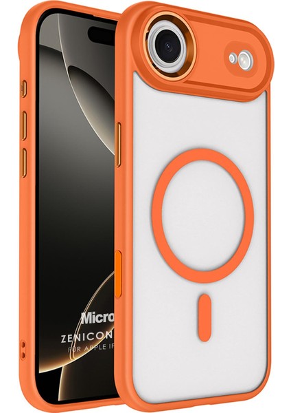 Apple iPhone 17 Air Kılıf Zenicon Magsafe Turuncu