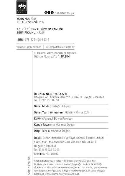 Anadolu'nun Kronikleri - M. Olgay Söyler - Ötüken Neşriyat modelleri