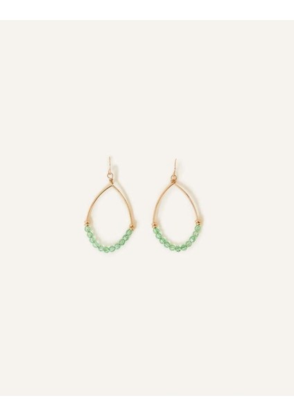 Oval Facet Bead Drop Green fırsatları