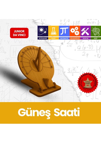Güneş Saati – Çocuklar Için Eğitici Ahşap Stem Oyuncak | Junior Da Vinci Bilim Seti