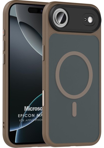 Apple iPhone 17 Air Kılıf Epicon Magsafe Kahverengi