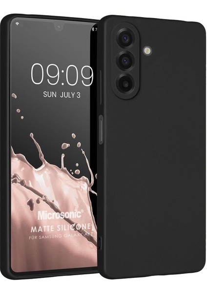 Matte Silicone Samsung Galaxy A17 Kılıf Siyah