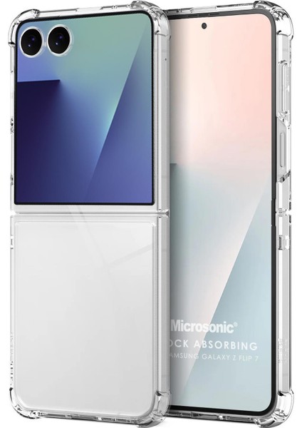 Samsung Galaxy Z Flip 7 Kılıf Shock Absorbing Şeffaf