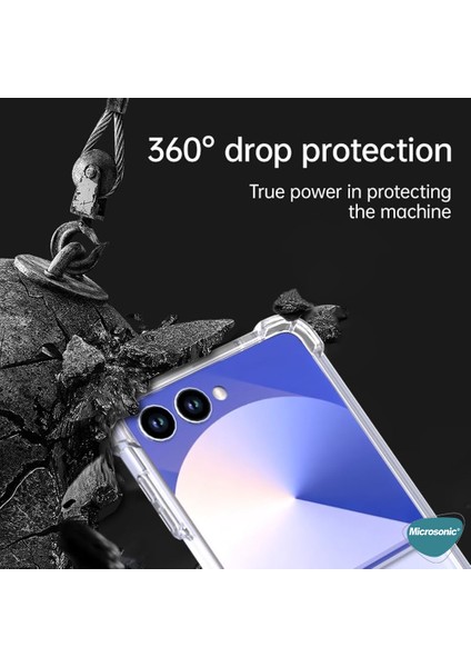 Samsung Galaxy Z Flip 7 Kılıf Shock Absorbing Şeffaf