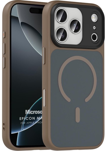 Apple iPhone 17 Pro Kılıf Epicon Magsafe Kahverengi