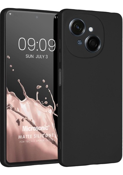 Matte Silicone Tecno Spark Go 1 Kılıf Siyah