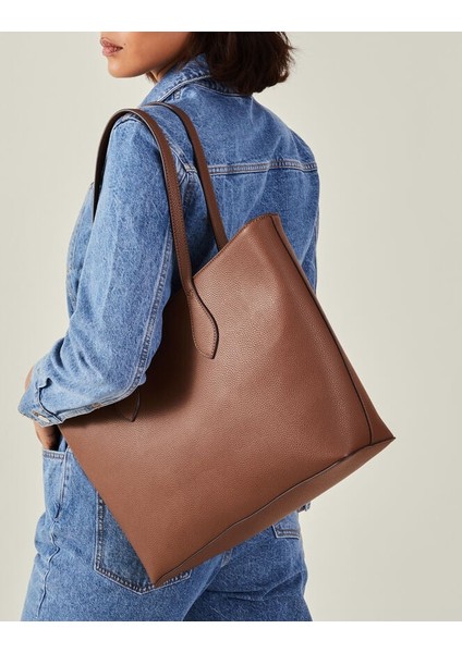 Laptop Omuz Çantası Taba