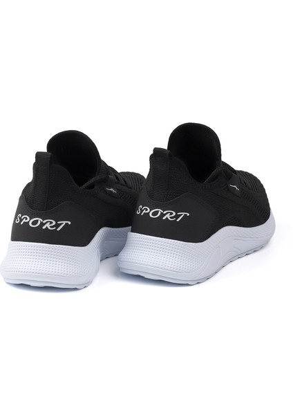 Erkek Siyah Beyaz Sneaker Spor Ayakkabı Rahat Hafif Günlük fırsatları