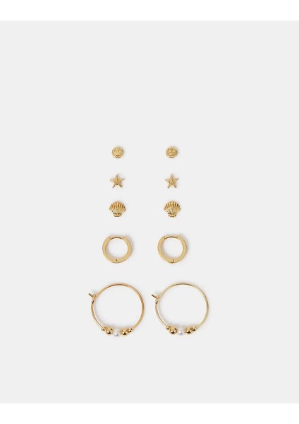 Z Deniz Altı Küpe Seti x 5 Altın Kaplama fiyatları